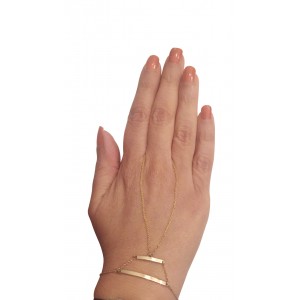 Fancy Gold Identity Bracelet for Women