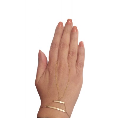 Fancy Gold Identity Bracelet for Women