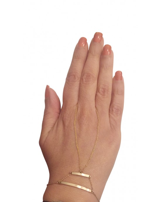 Fancy Gold Identity Bracelet for Women