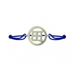 Swastika Diamond Bracelet in 925 Silver on Size Adjustable Nylon Thread