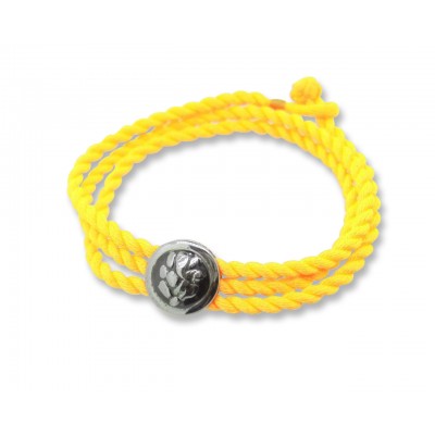 Ganesh Bracelet Cum Pendant in Silver on Size Adjustable Nylon Thread