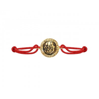 Ganesh Bracelet in Gold with Diamonds