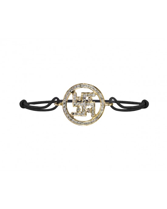 Buy Swastika Gold & Diamond Bracelet Online at Best Price - Jewelslane