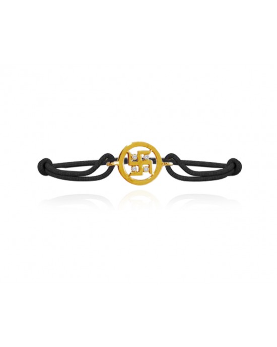 Gold Swastik Bracelet
