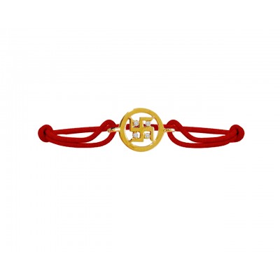 Gold Swastik Bracelet