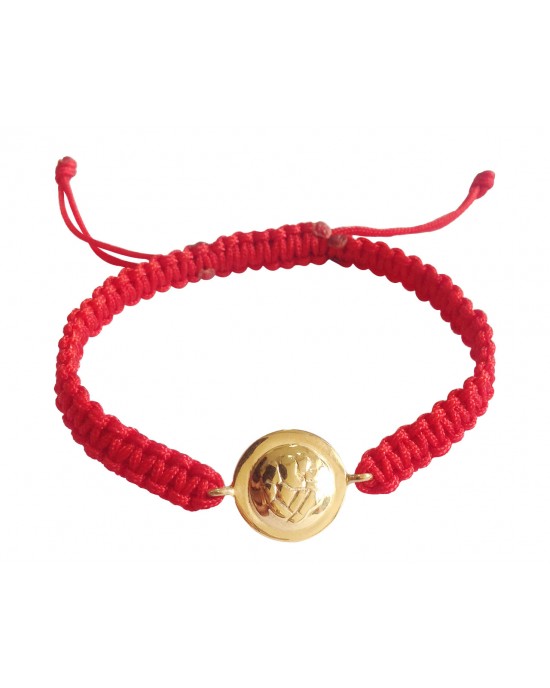 Gold Ganesh Rakhi on Adjustable thread Bracelet