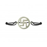 Swastik Inside Diamonds in Silver 