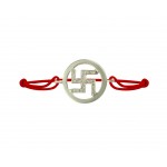 Swastik Inside Diamonds in Silver 
