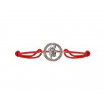 Hanuman Border Diamond Bracelet in Silver with 27 Diamonds