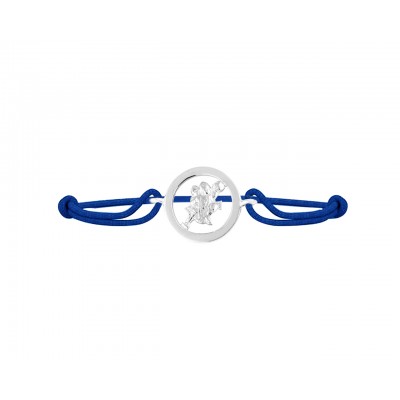 Hanuman Single Diamond Bracelet in Silver