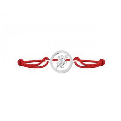 Hanuman Single Diamond Bracelet in Silver