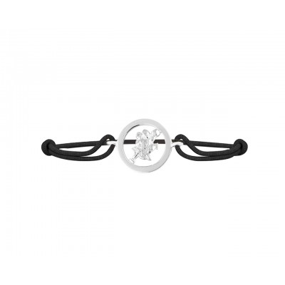 Hanuman Single Diamond Bracelet in Silver