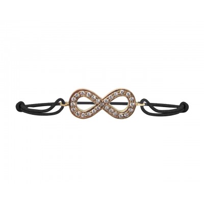 Infinity Symbol Bracelet in Gold With Diamonds