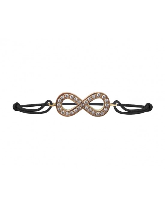 14k White, Yellow or Rose Gold 1/8ctw Diamond Infinity Bangle Bracelet -  The Black Bow Jewelry Company