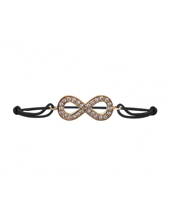 Infinity Symbol Bracelet in Gold With Diamonds