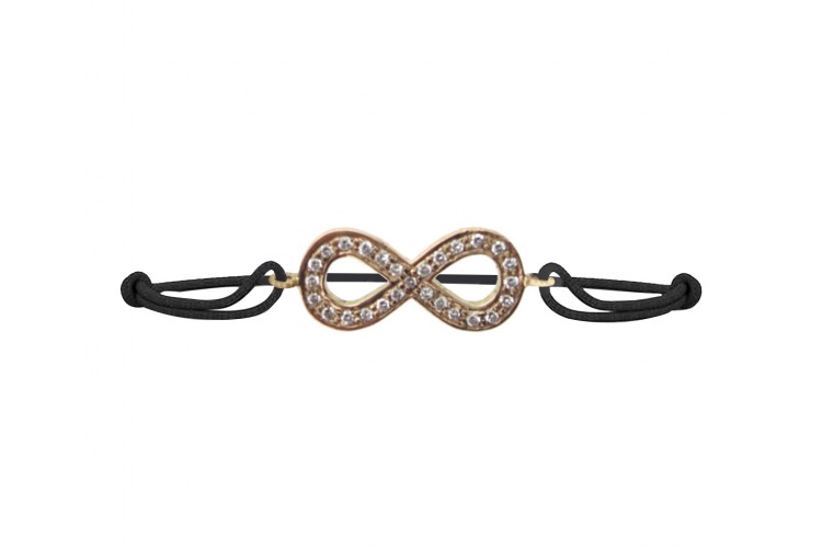 Infinity Symbol Bracelet in Gold With Diamonds