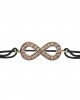 Infinity Symbol Bracelet in Gold With Diamonds