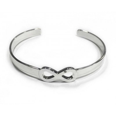 Silver Infinity Bangle 