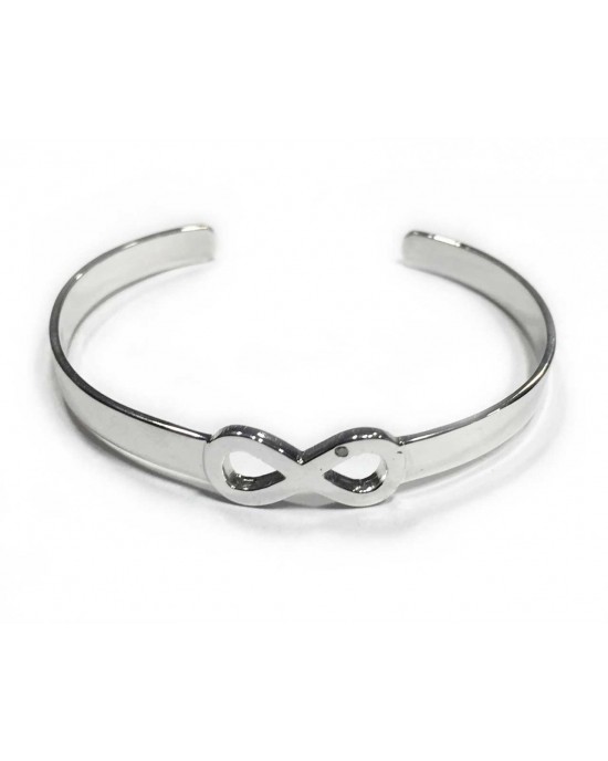 Silver Infinity Bangle 