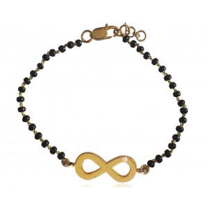 Infinity Gold Bracelet on Mangalsutra chain