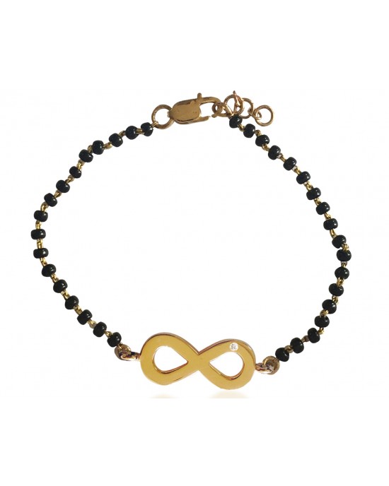 Infinity Gold Bracelet on Mangalsutra chain