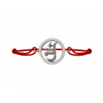 Jain Symbol Bracelet in Silver with Diamond