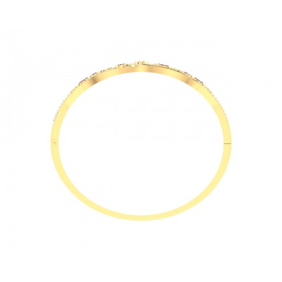 Viola Ruby & Diamond Bangle in 14k Gold