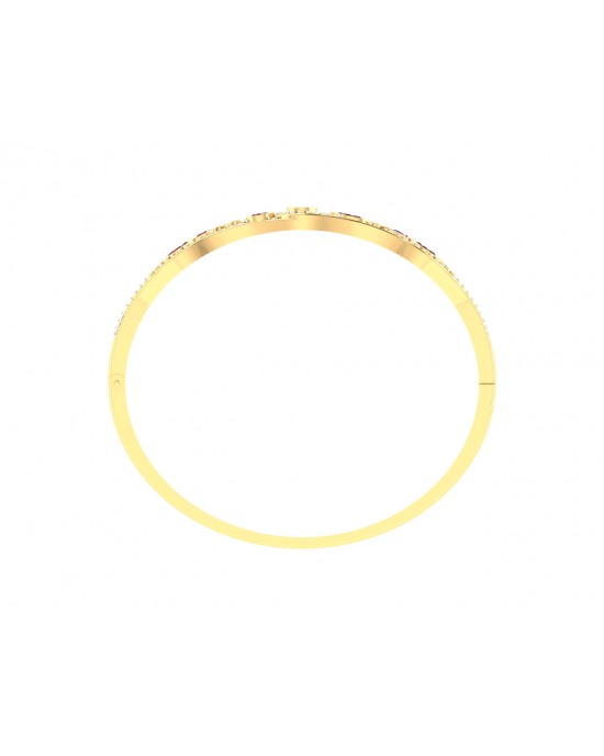 Viola Ruby & Diamond Bangle in 14k Gold