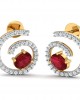 Verica ruby Earrings in Gold with diamonds
