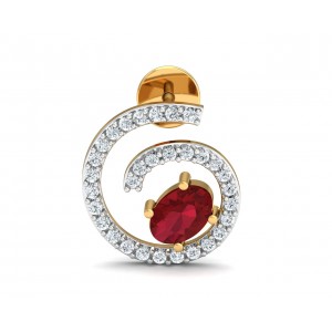 Verica ruby Earrings in Gold with diamonds