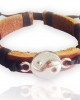 Yin yang Tan Leather Bracelet for Men