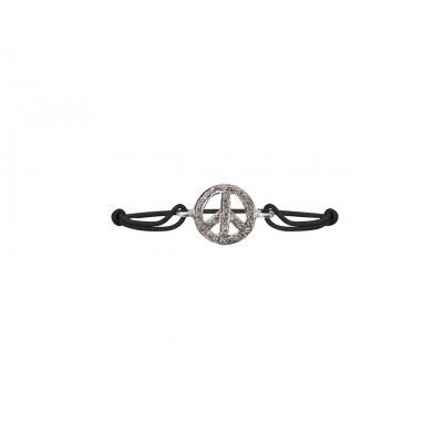 Peace Sign Diamond Bracelet