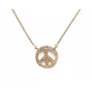 Peace Sign Pendant in Gold 18k