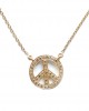 Peace Sign Pendant in Gold 18k