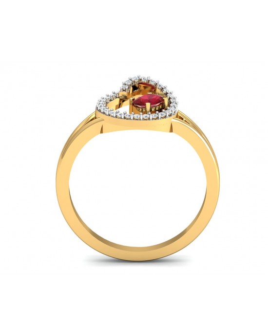 Verica ruby Ring in Gold with diamonds