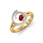 Verica ruby Ring in Gold with diamonds
