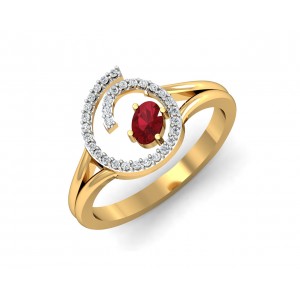 Verica ruby Ring in Gold with diamonds