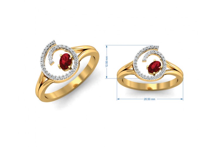 Verica ruby Ring in Gold with diamonds