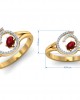 Verica ruby Ring in Gold with diamonds