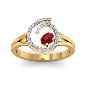 Verica ruby Ring in Gold with diamonds