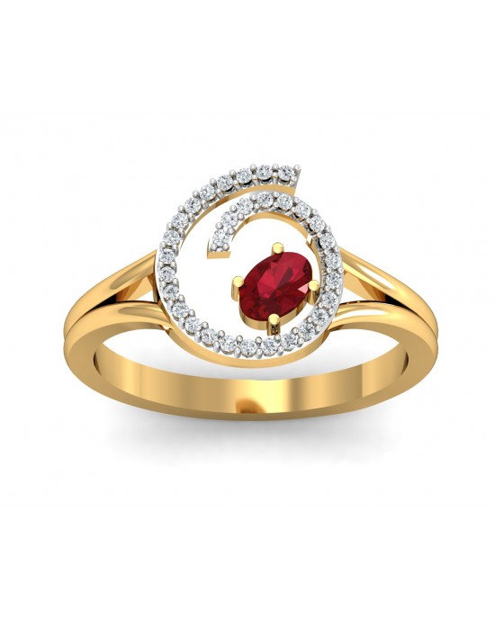 Verica ruby Ring in Gold with diamonds