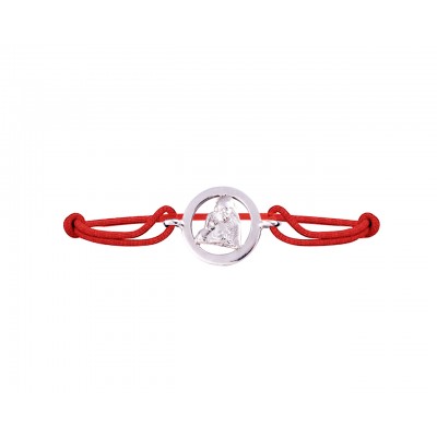 Sai Baba Bracelet in Silver with Diamond