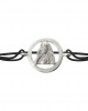 Sai Baba Bracelet in Silver with Diamond