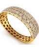 Wide Diamond Half Bangle