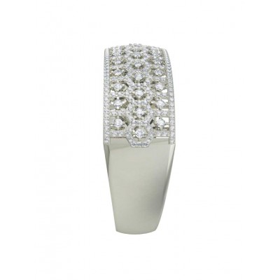 Wide Diamond Half Bangle