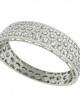 Wide Diamond Half Bangle