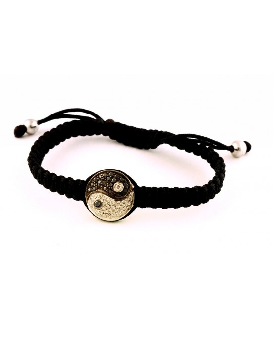 Yin Yang Bracelet  White & Black Diamond