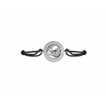 Capricorn Bracelet in Silver with 27 Diamonds on Nylon Thread
