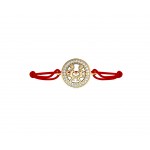 Gemini Bracelet in Gold with Diamonds on Size Adjustable Nylon Thread