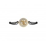Pisces Bracelet in 14kt Gold with Diamonds On Size Adjustable Nylon Thread